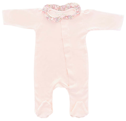Baby Pink Liberty Michelle Ruffle Collar Onesie