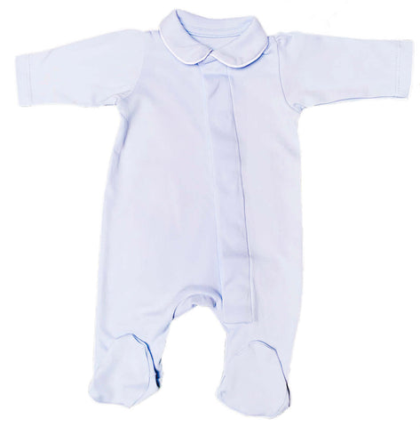 Baby Blue Cotton Onesie